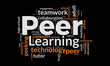 © Rana - Peer Learning word cloud template. Peer Learning concept vector tagcloud background. vector illustration.