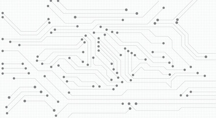 Poster - Circuit board chipset Abstract technology background with technological elements.