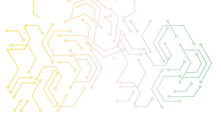 Poster - Abstract yellow green hexagon. geometric texture background. scientific technology. network concept.