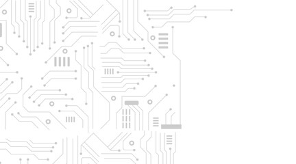 Poster - Circuit board chipset Abstract technology background with technological elements. 