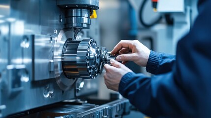 Poster - Precision Engineering: A Craftsman's Focus on Industrial Machinery