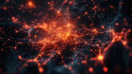 Poster - Abstract Network: Glowing Connections in Digital Space