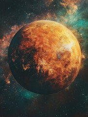 Wall Mural - Planetary system with a star