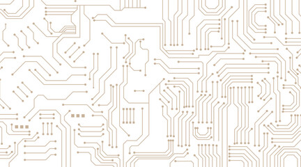 Poster - Computer circuit board. Seamless pattern
