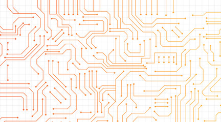 Poster - Computer circuit board. Seamless pattern. Vector illustration.