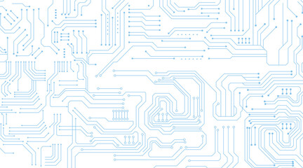 Poster - Circuit board seamless pattern. Vector illustration.