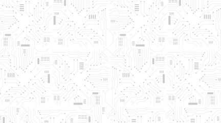 Poster - Circuit board seamless pattern. Vector illustration.