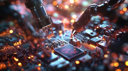 Poster - Robotic Precision:  Advanced Technology in Microchip Manufacturing
