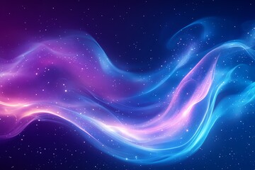 Wall Mural - Cosmic Wave: Abstract Nebula with Glowing, Swirling Hues