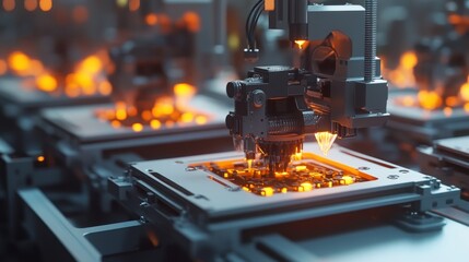 Poster - High-Tech Manufacturing: Precision Robotic Assembly Line