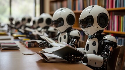 Poster - Robotic Students in a Library:  A Glimpse into the Future of Education