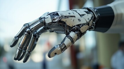 Poster - Robotic Hand: A Close-Up of Advanced Technology