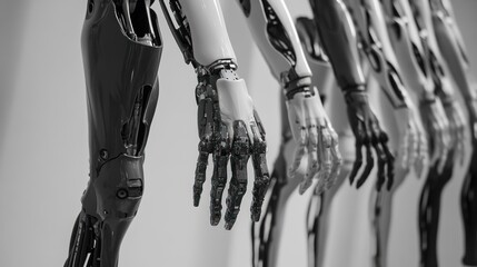Poster - A Row of Advanced Robotic Arms: A Glimpse into the Future of Technology
