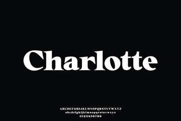 Wall Mural - bold vintage serif alphabet display font vector. elegant branding typeface