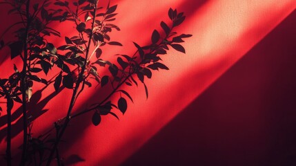 Poster - Abstract red background with smooth gradients and subtle textures, creating a bold and dynamic visual design for creative digital projects and high-impact graphic design elements