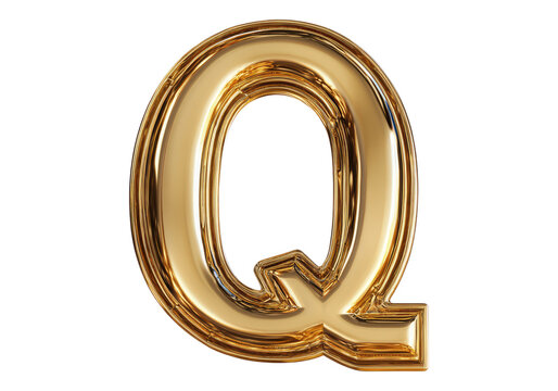 Q metallic inscription.