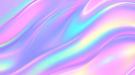 Wall Mural - holographic dreams: a vibrant and ethereal swirl of iridescent colors creates a mesmerizing, abstrac