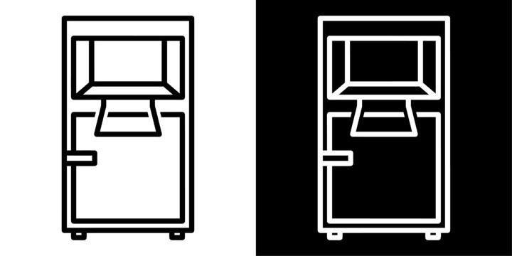 ofvs772 OutlineFilledVectorSign ofvs - clothing bin vector icon . sustainable fashion . second hand clothes . isolated transparent . black outline and filled version . AI 10 / EPS / PNG . g12118