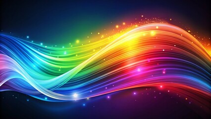 Poster - Abstract Colorful Light Waves: Vibrant Gradient Background for Design