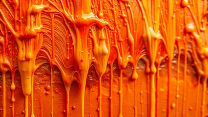 Poster - Abstract Orange Paint Texture Background - Vibrant Artistic Wallpaper