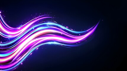 Poster - Dynamic Energy, A vibrant abstract composition showcasing high-speed movement with colorful swirls and fluid shapes that evoke a sense of motion.