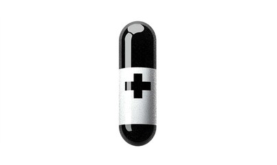 Poster - Pharmacy Emblems in Striking Design, a vivid arrangement of pharmacy symbols crafted to convey health and wellness themes in a modern style