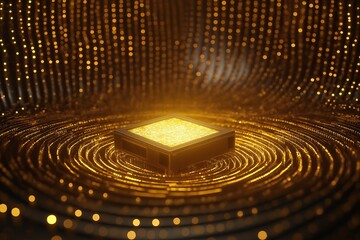Aufkleber - a time machine surrounded by swirling light effects.