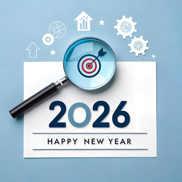 Happy new year 2026 business concept 2026-number backgrounds event new year panoramic