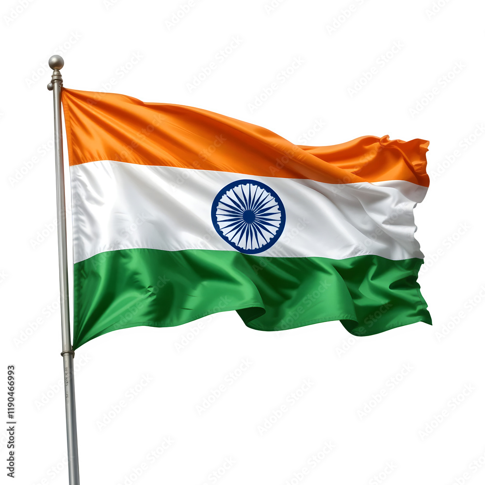 Isolated Indian Flag PNG, Waving Indian Flag - Symbol of National Pride ...