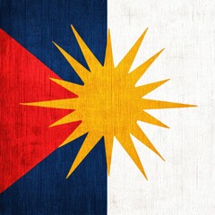 Poster - Vibrant Abstract Design Featuring Blue, Red, White and Yellow Colors
