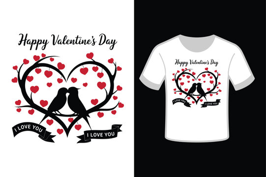 cheerful valentine's day lettering vector art. blissful valentine's day t-shirt plan vector-2