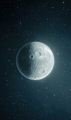Wall Mural - celestial body in a starry night. ai.