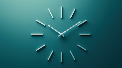 Sticker - Minimalist clock design. AI.