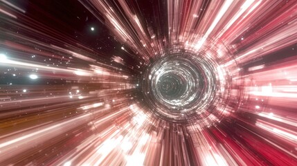 Poster - Journey Through Vibrant Corridors of Endless Hyperspace