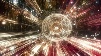 Poster - Fragmented Vision of Hyperspace Traversing Through Ethereal Landscapes at Timeless Speed