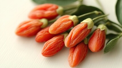 Poster - Fresh Goji Berries in Ultra High Definition With a White Background and Vibrant Colors