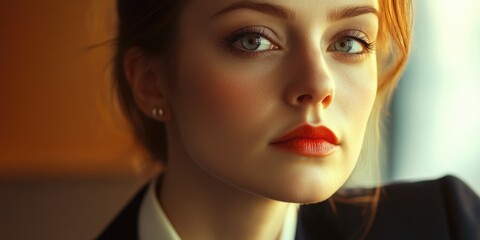 Canvas Print - Businesswoman Close Up