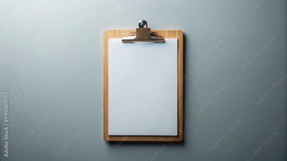 Blank Clipboard Mockup with Copy Space - White Paper Sheet for Notes ...