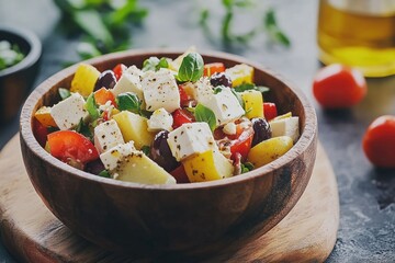 Wall Mural - Wooden Bowl Food