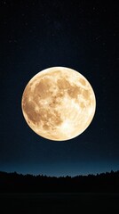 Wall Mural - the full moon glowing brightly amidst vibrant constellations, supernatural beams illuminating the he