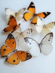 Sticker - Butterflies on white surface