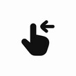 © Kamran - swipe left gesture icon vector sign