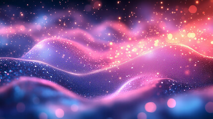 Wall Mural - a magical abstract background with iridescent soft colors, shimmering dots and soft, flowing texture