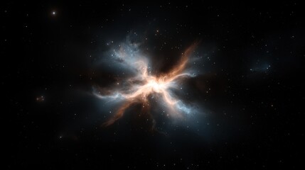 Wall Mural - a space filled with stars and a large glowing cloud