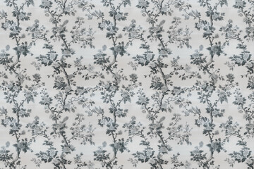 Poster - floral toile tapestry pattern. vintage japanese botanical wallpaper pattern. background image. creat