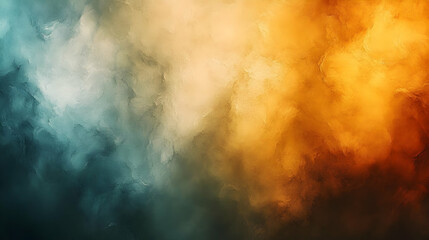 Poster - Abstract Background with Dramatic Orange and Teal Color Gradient