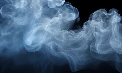 Wall Mural - a swirling cloud of smoke against a dark background, creating an ethereal and mysterious atmosphere.