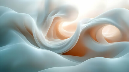 Poster - Abstract Blue and White Swirling Waves Background Texture