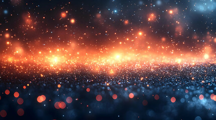 Poster - Abstract background with glowing particles and vibrant colors