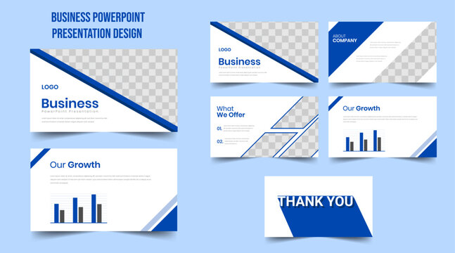 Powerpoint presentation templates set for business and real estate. Use for keynote presentation, brochure design, website slider, landing page, annual report, company profile, social media banner